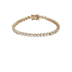 Dorsey BENNINGTON 3MM 3-PRONG, LAB-GROWN WHITE SAPPHIRE GOLD RIVIÈRE BRACELET
